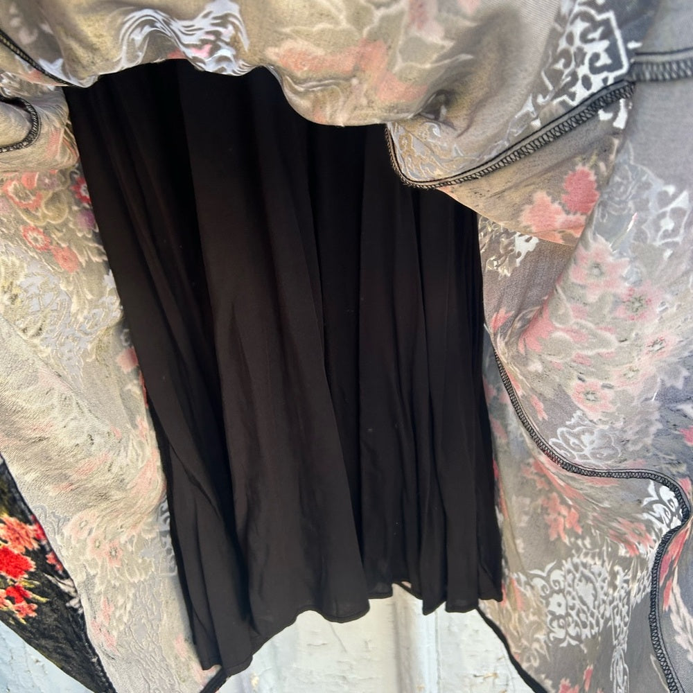 Anthropologie Eri + Ali Floral Burnout Slip Dress, size 4