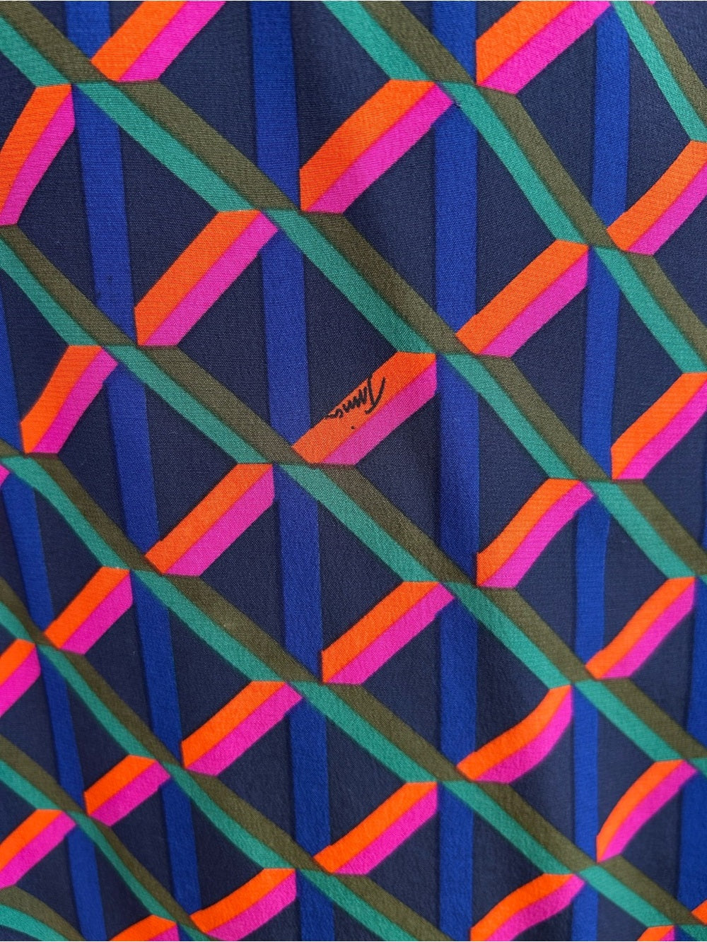 Trina Turk Alisha Geometric Print Silk Blouse, size M
