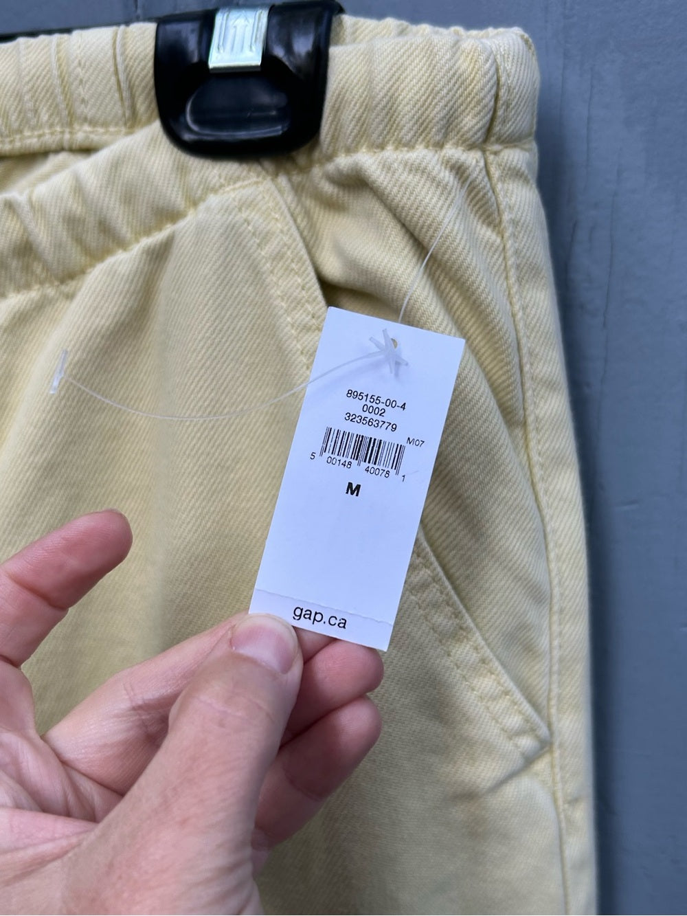 Gap Yellow Denim Cuffed Tie Waist Pants, BNWT, size M