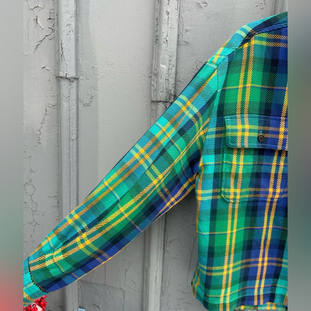 Roots Seymour Plaid Shacket, Size S (oversized)