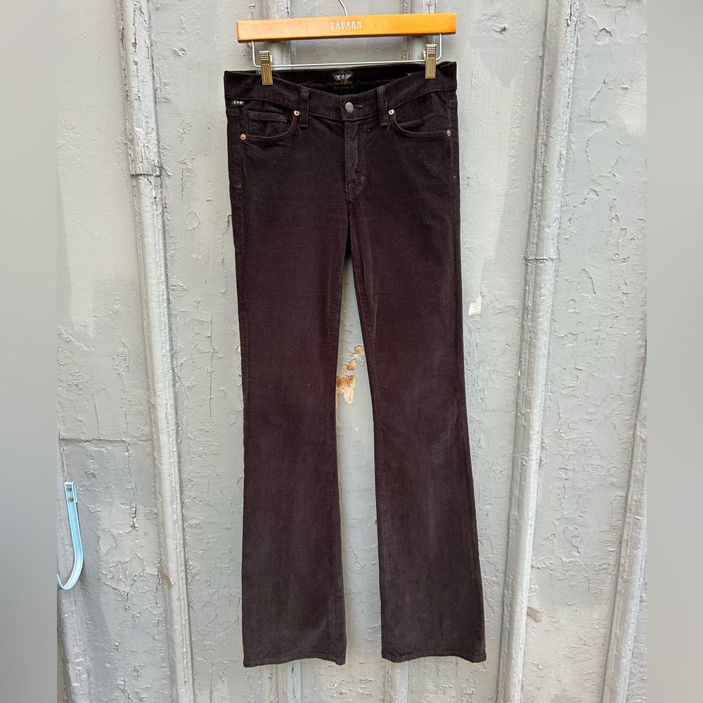 Citizens of Humanity black Amber mid rise bootcut cords, size 27