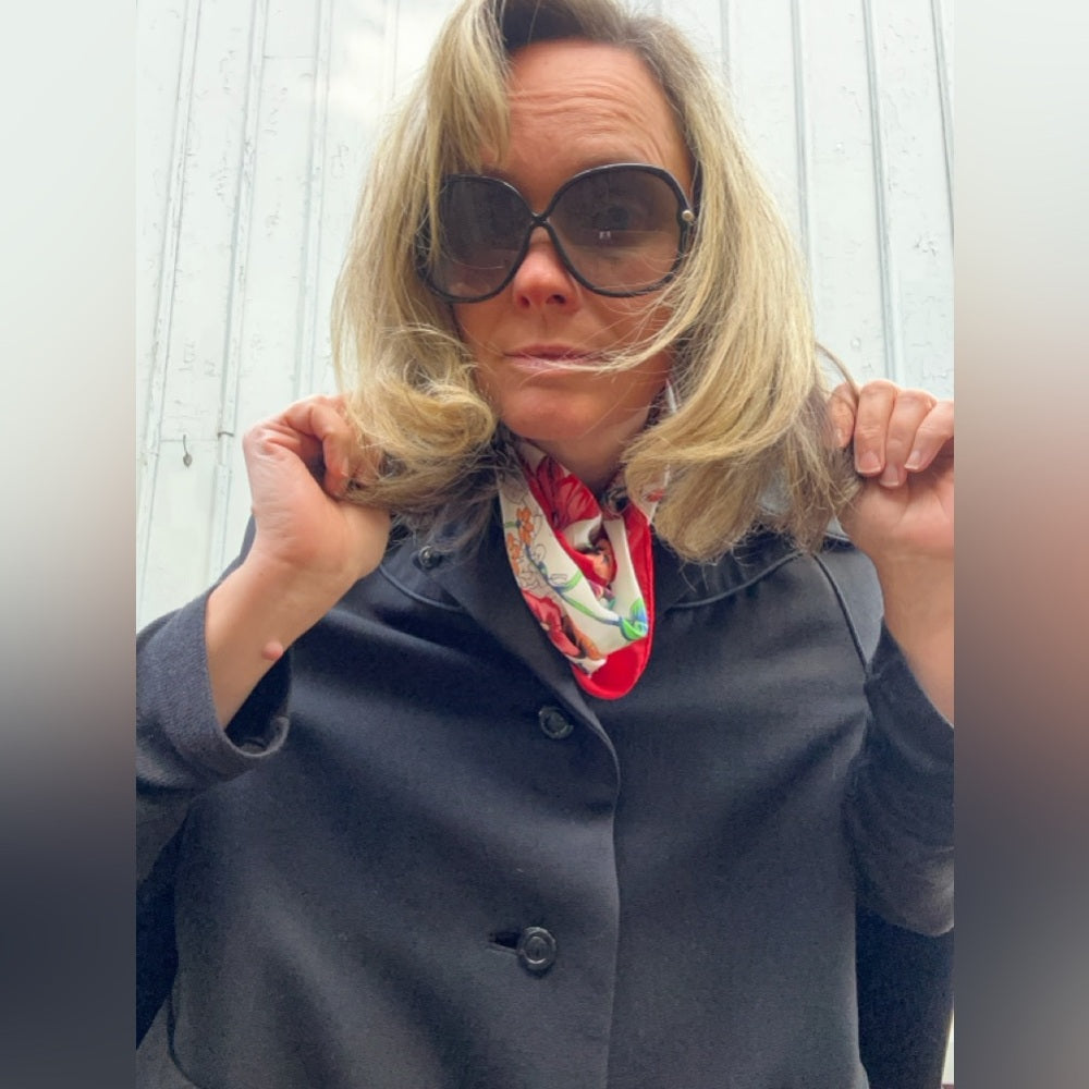 Vintage Canadian Wool Cape Coat, OS