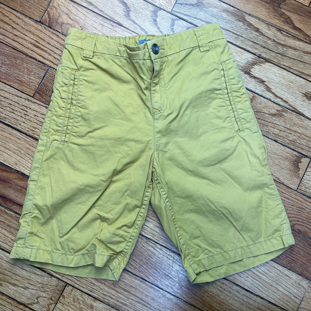 Bonpoint mustard yellow cargo shorts, size 6