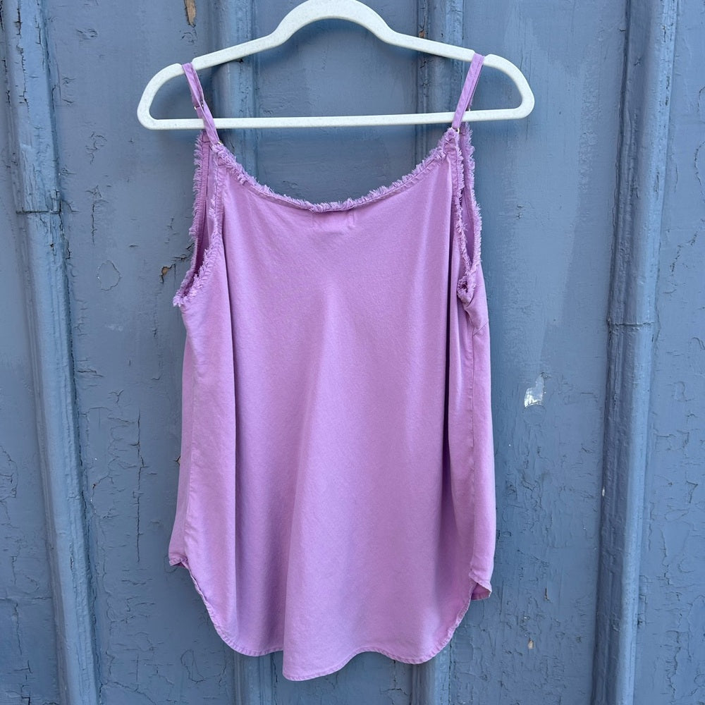 Bella Dahl Frayed Edge Neutral Cami ☀️Size Large