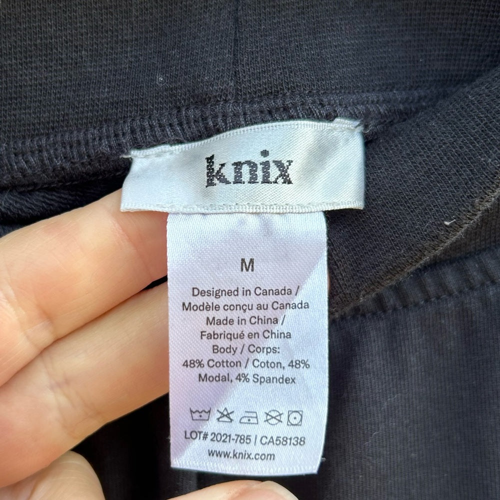 Knix Cozzzy Black Trackpants, size M