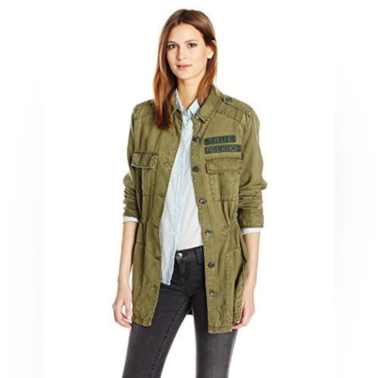 True Religion Khaki Military Jacket, size M