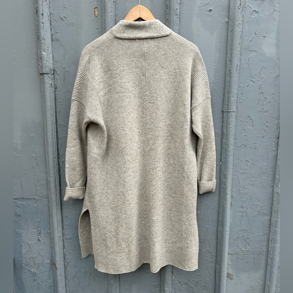 Athleta Spirit Wool Cashmere Grey Cardigan, size Small