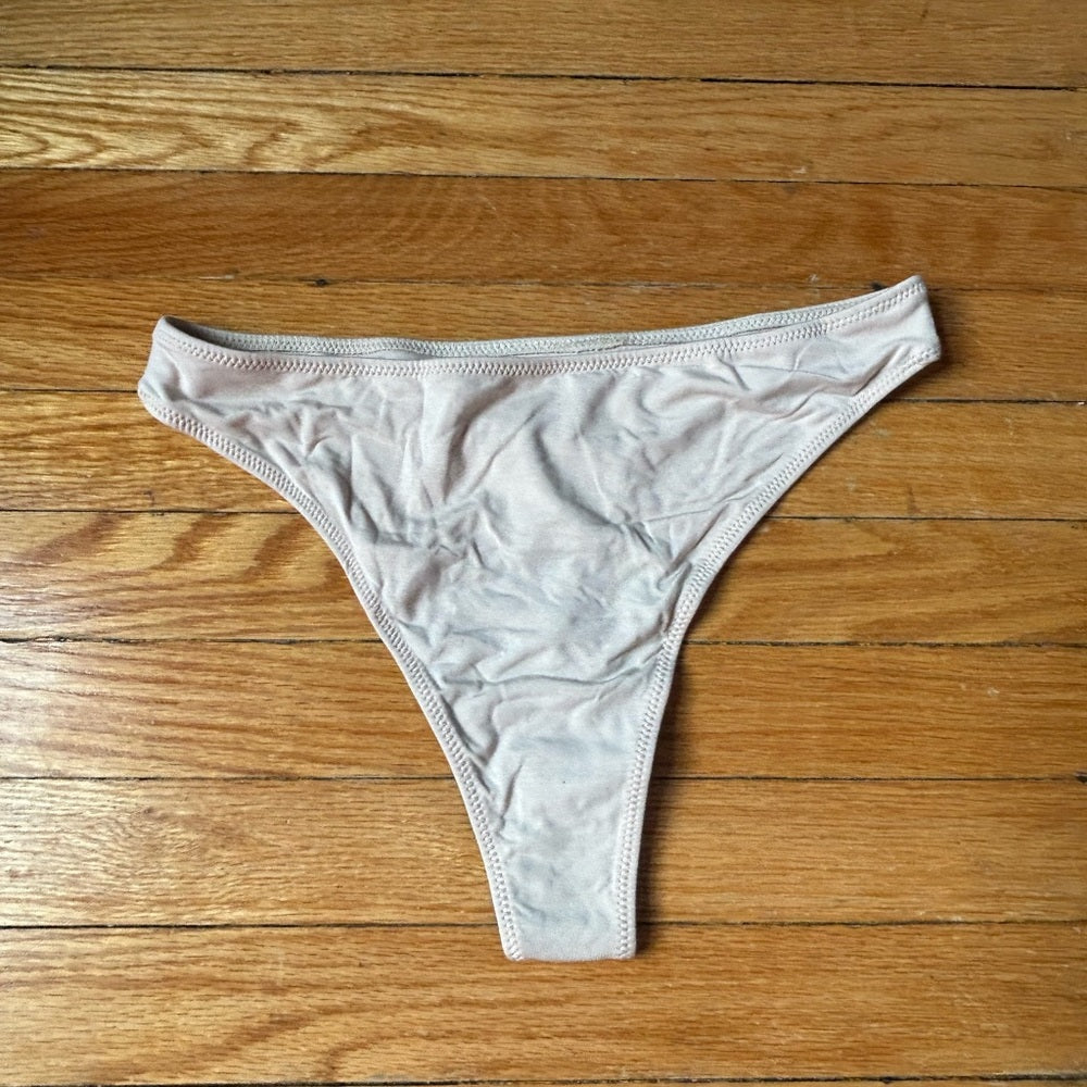 NWT Huha Mineral Undies Low Profile Thong -Brown SM