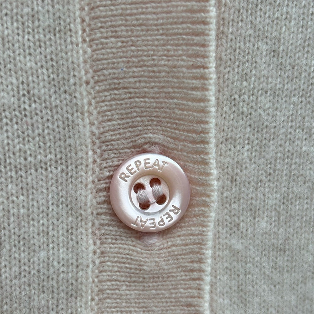 Repeat Cashmere Pink Oversized Long Cardigan, size XS