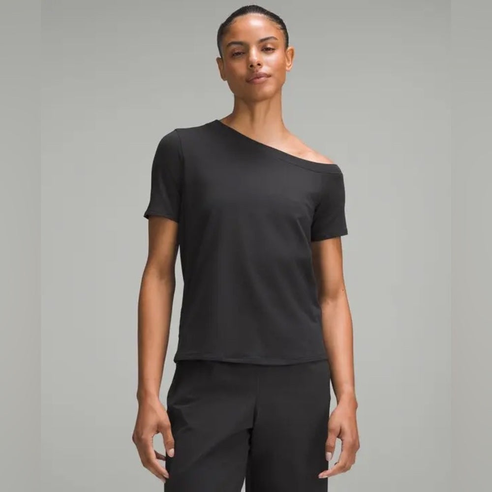 Lululemon Off-The-Shoulder Cotton T-Shirt, size approx M