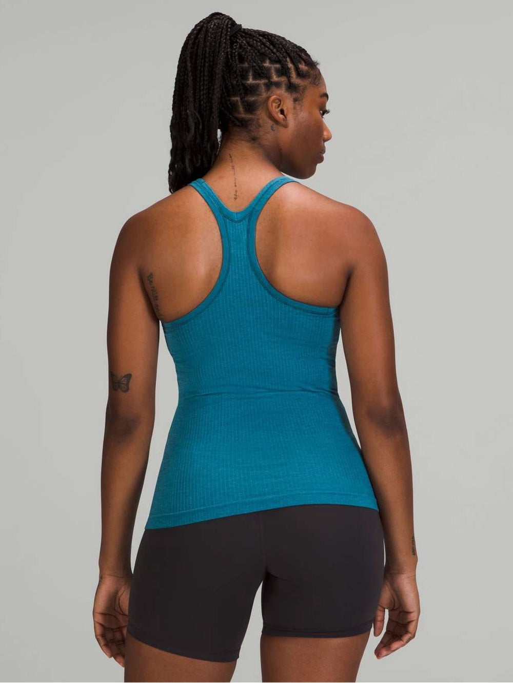 Lululemon Ebb to Street Tank Top, Teal Green, size 4