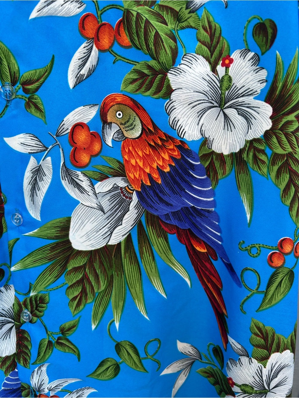 King Kamchatka Hawaiian Parrot Shirt, size 2X