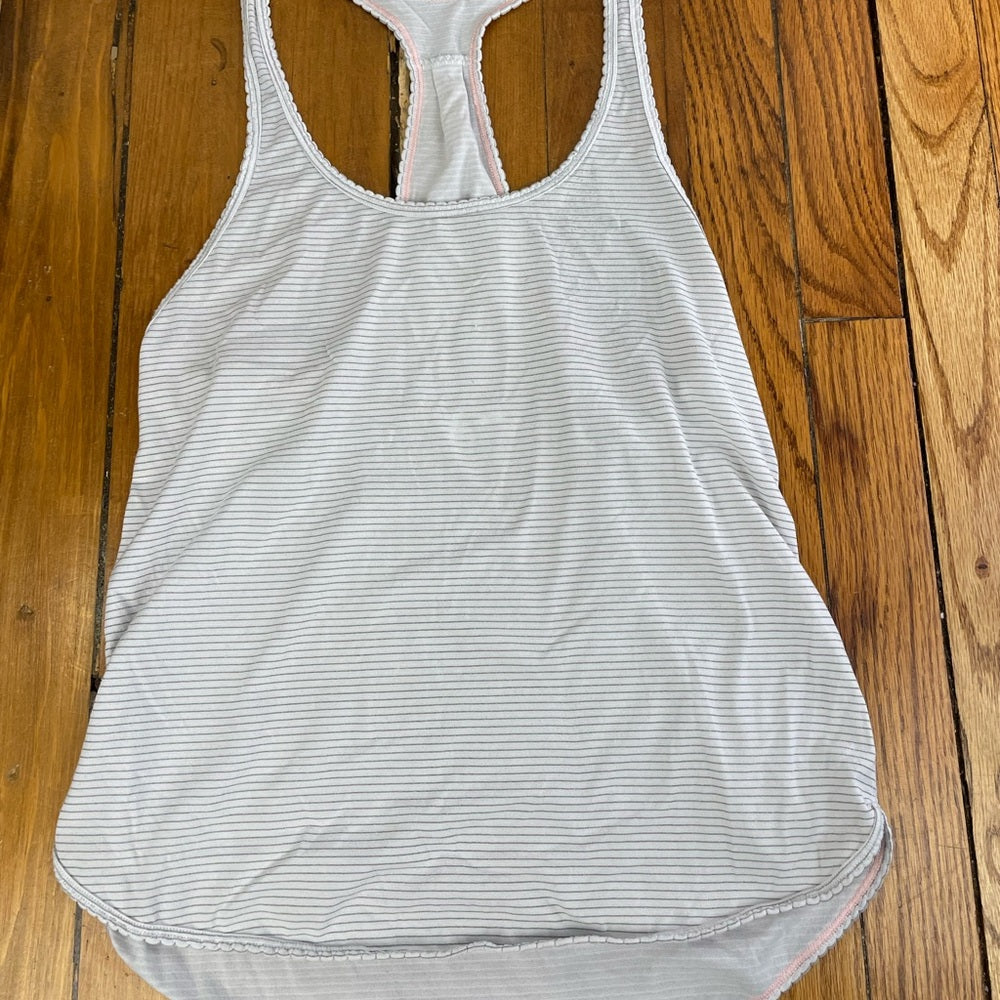 Lululemon 105 F Singlet, Pink & Grey, size 4