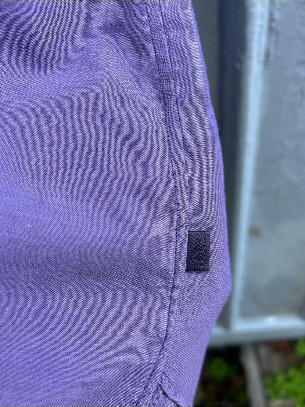 John Varvatos Purple Double Zip Chest Pocket Button-Down Shirt, size XXL