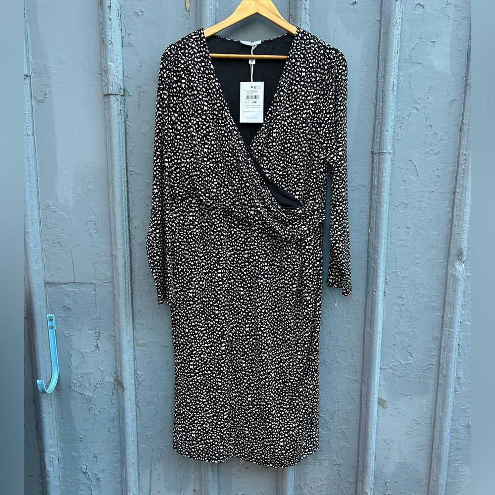 Luisa Viola print wrap front dress, BNWT, size 20