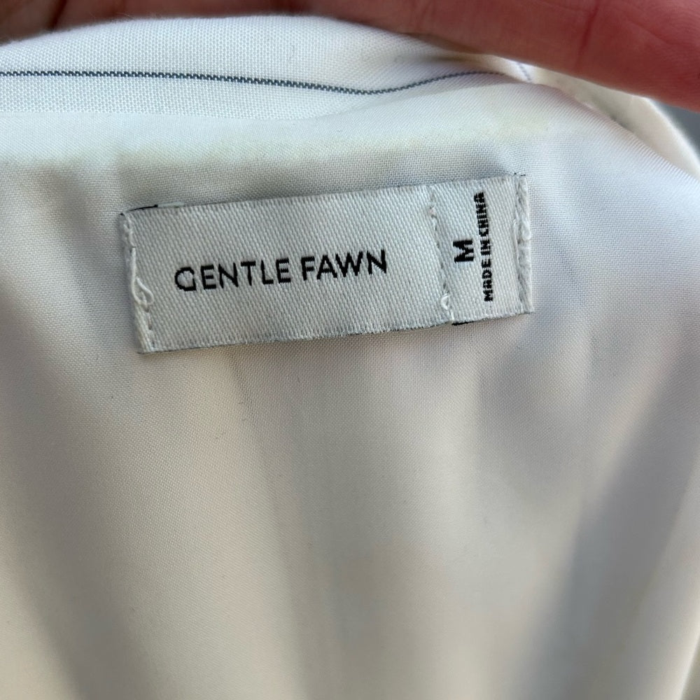 Gentle Fawn belted verticle stripe dress, size M