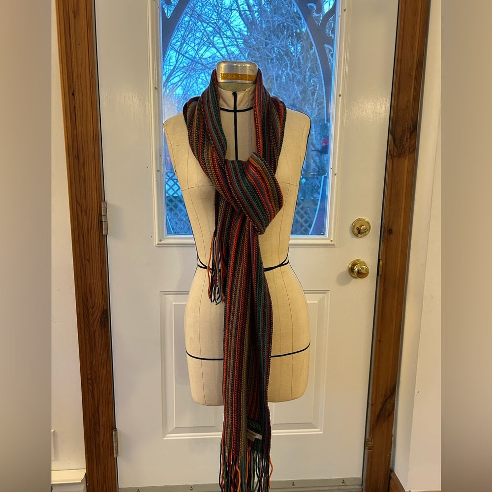 Johnston’s striped Scottish Wool Scarf