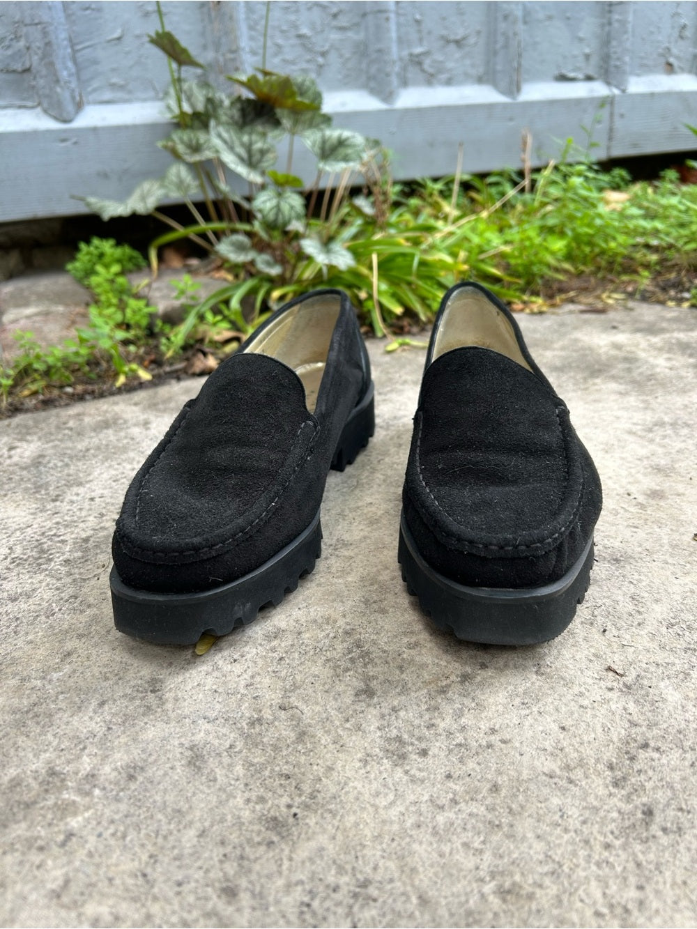 Ron White Rita Black Suede Loafer, size 38.5 (7.5 US)