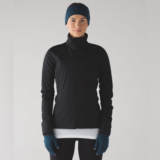 Lululemon Run For Cold Jacket- Black Lightweight Primaloft Jacket size 4