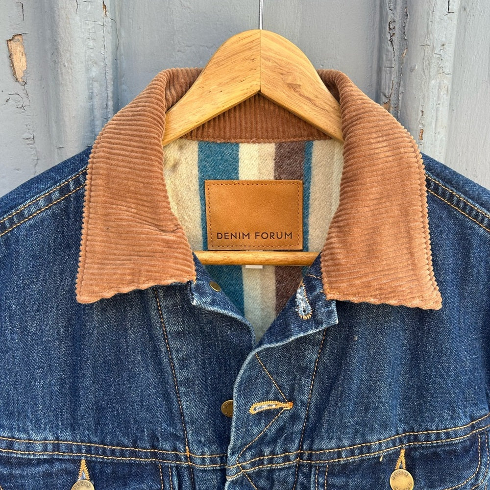 Denim Forum Monroe Storm rider fleece lined jacket, size xs (Oversized)