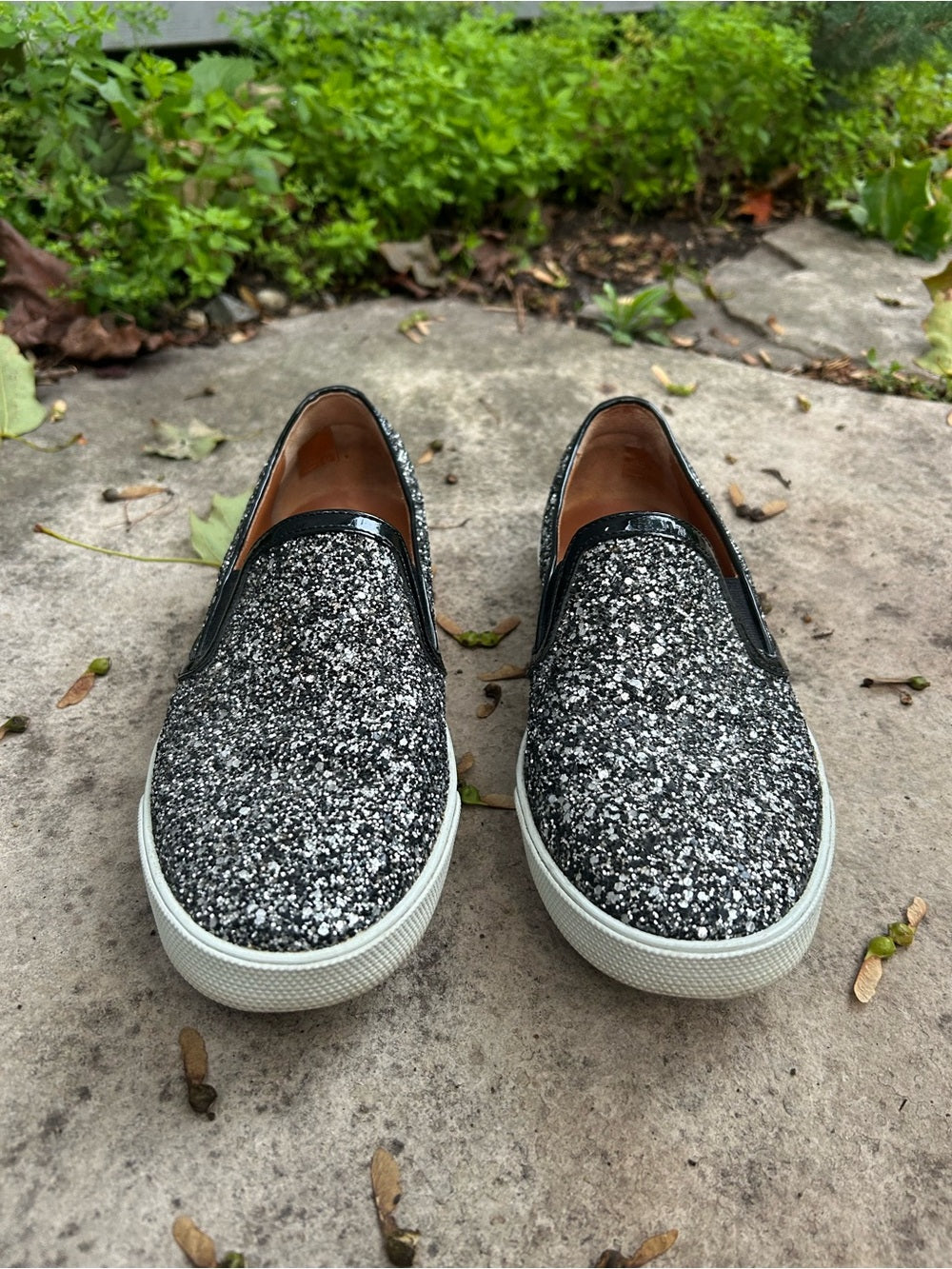 Jimmy Choo Sparkle Demi Skate Sneakers, size 38.5 (7.5)