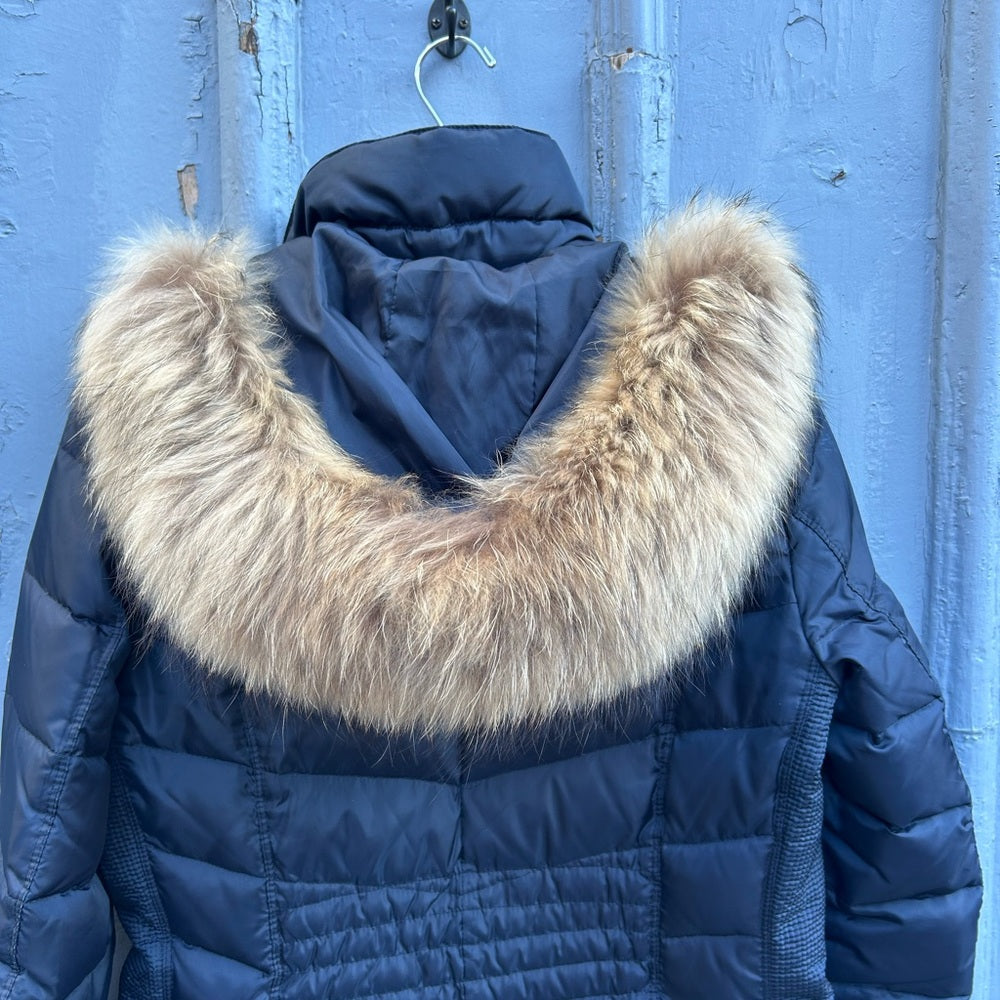 Michael Kors Navy Down Parka, size Small