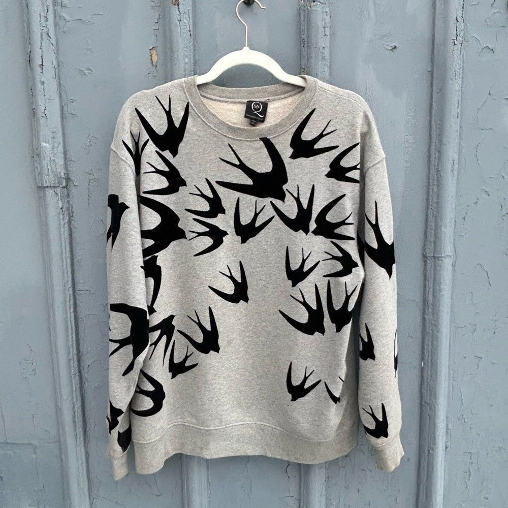 MCQ Alexander MCQueen Swallow Print Sweatshirt, size Small