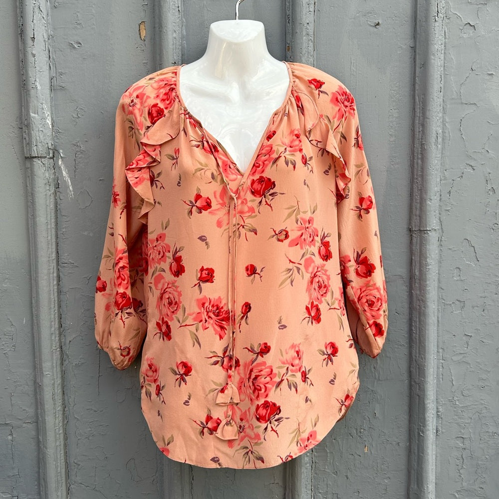 Rebecca Taylor Silk Floral Blouse, size 0