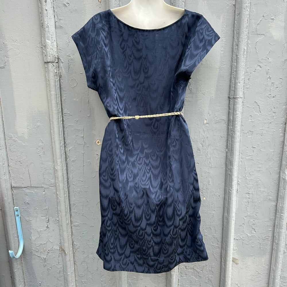 Trina Turk Navy Silk Shift, size 6