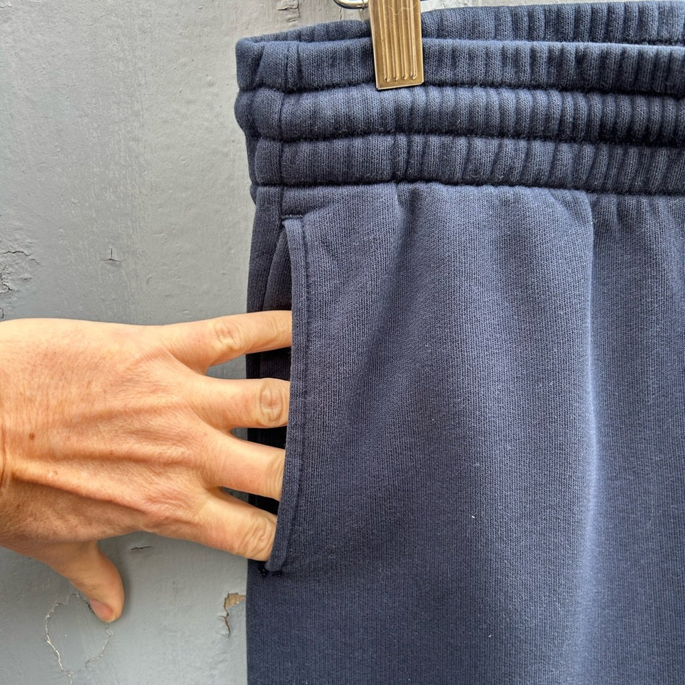 TNA Navy Cozy Fleece Boyfriend Sweatpants, size M