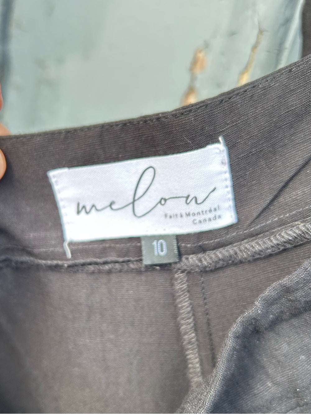 Melow by Melissa Bolduc Black George Crop pants, size 10