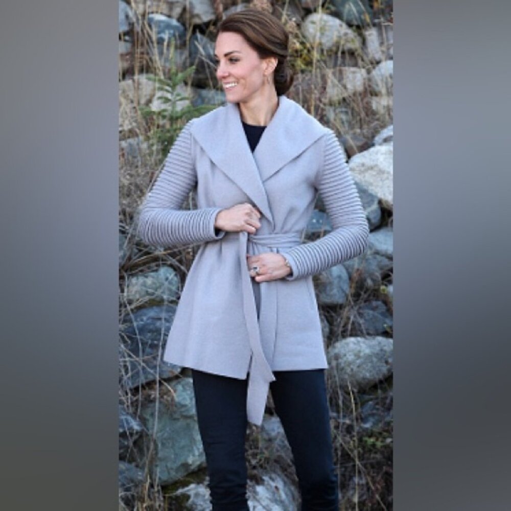 Sentaler Alpaca Wrap Coat, size xs