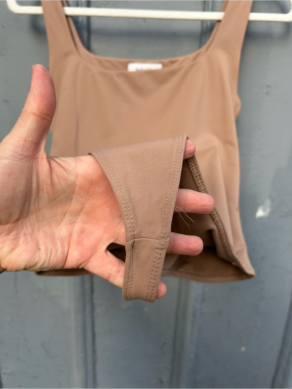 Babaton Taupe contour bodysuit, size M