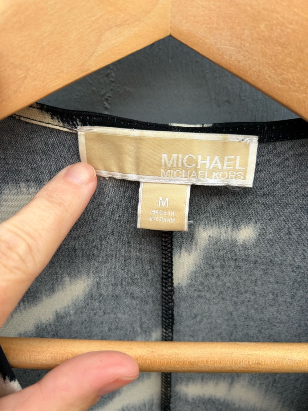 Michael Michael Kors Black & White Faux Wrap, size M
