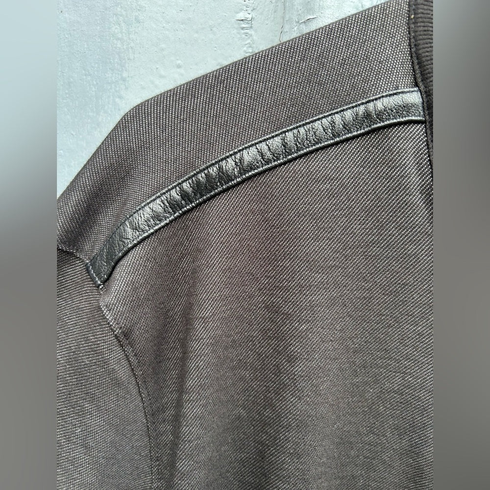 John Varvatos Grey “luxe” light pleather accented jacket, size XL