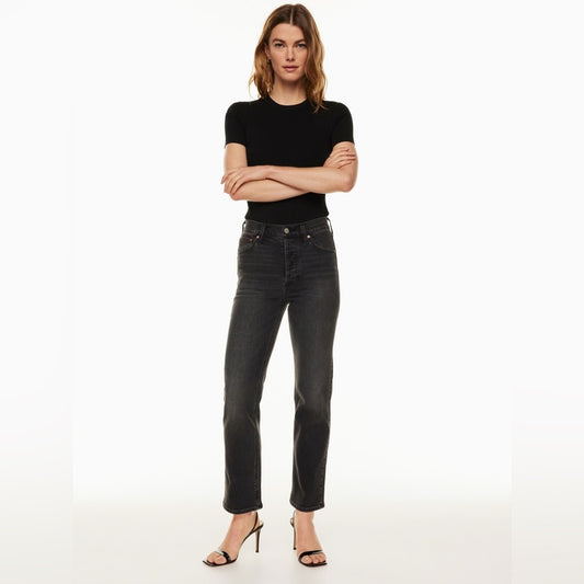 Denim Forum The Arlo Hi-Rise Straight 30L Jean, size 30