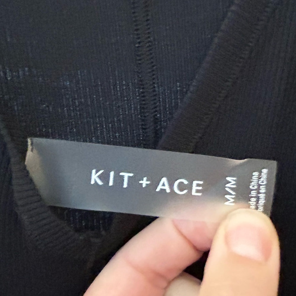 Kit and Ace black Poise v back Dress, size M