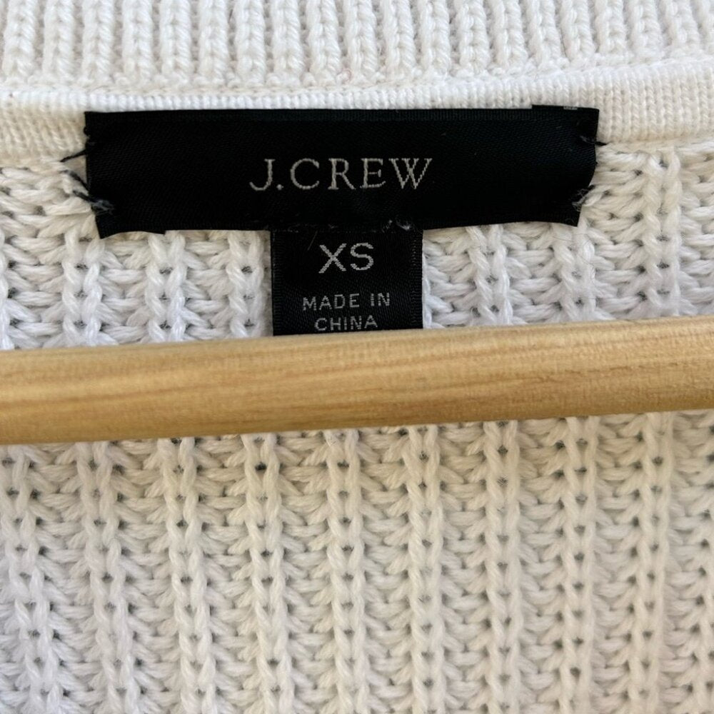 J Crew Cream Cotton Johnny Sweater, size XS