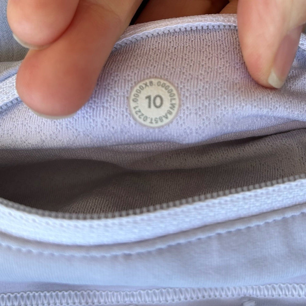 Lululemon lilac tye dye Pace Rival Skirt, size 10