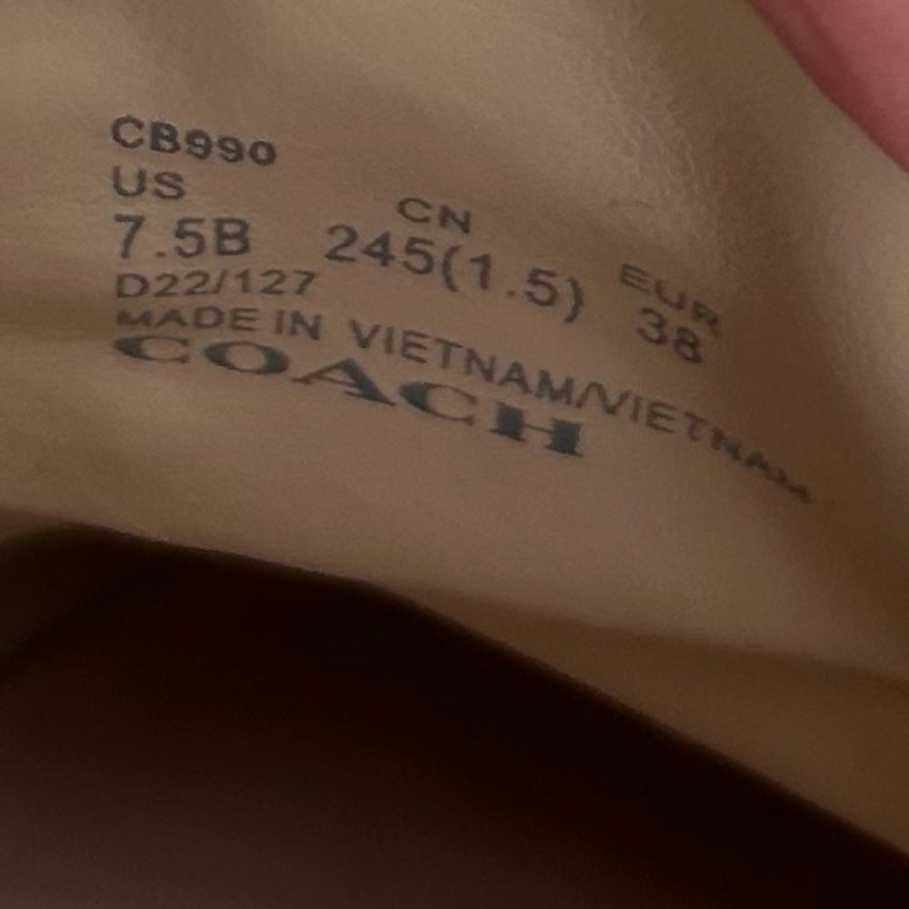 Coach Leah Lug Sole Loafer, BNWOB, size 7.5