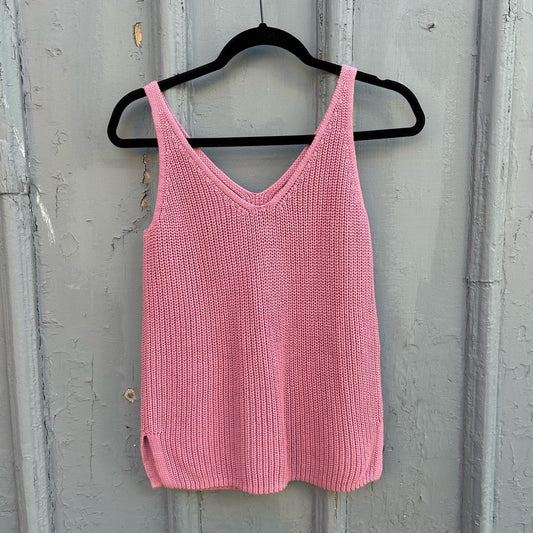 Banana Republic Deep V Cotton Cami, Deep Rose, size Small