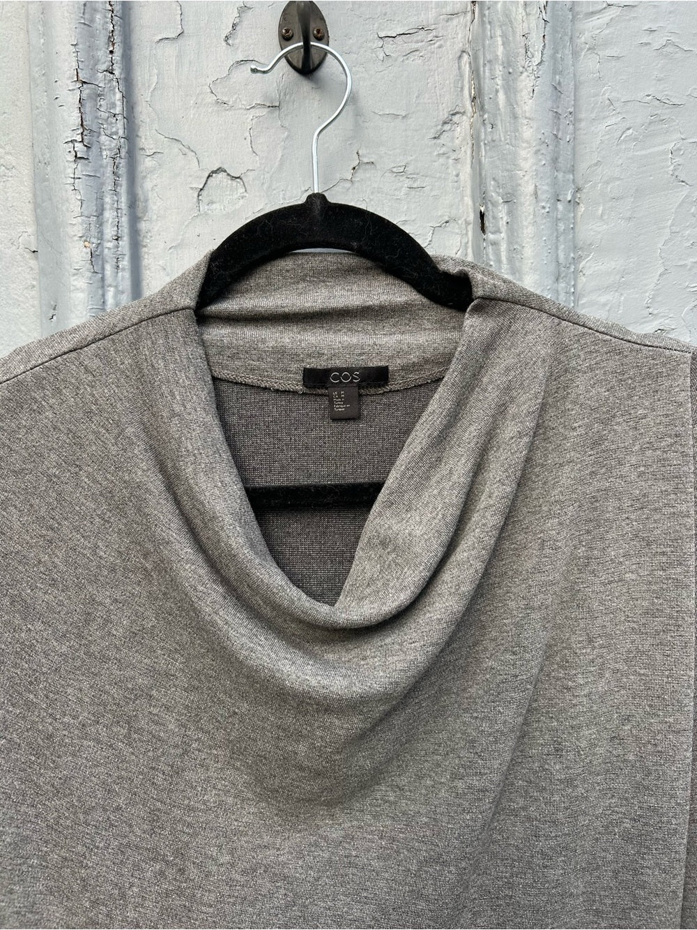 COS Grey cowl neck Shift dress, size M