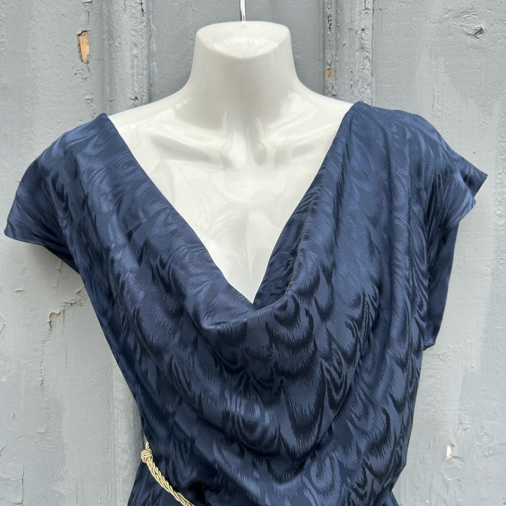 Trina Turk Navy Silk Shift, size 6