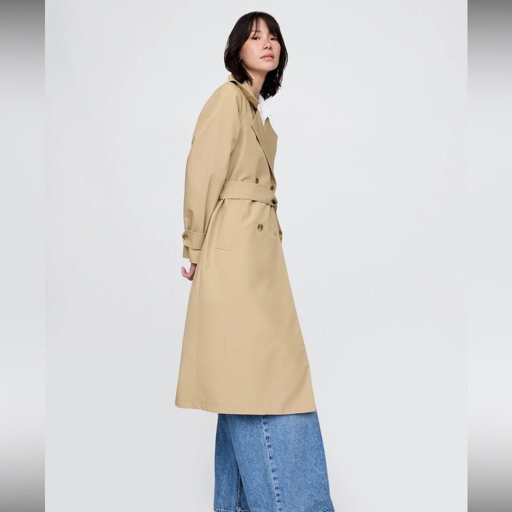 Gap Navy Icon trench coat, size M