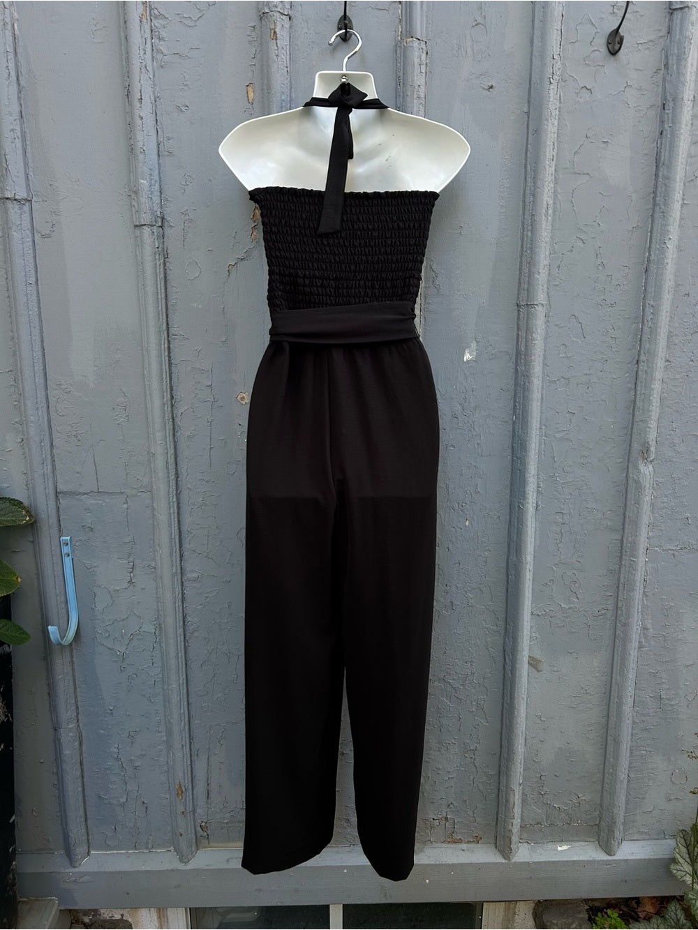 Drew black Shay smocked jumpsuit, BNWT, size s