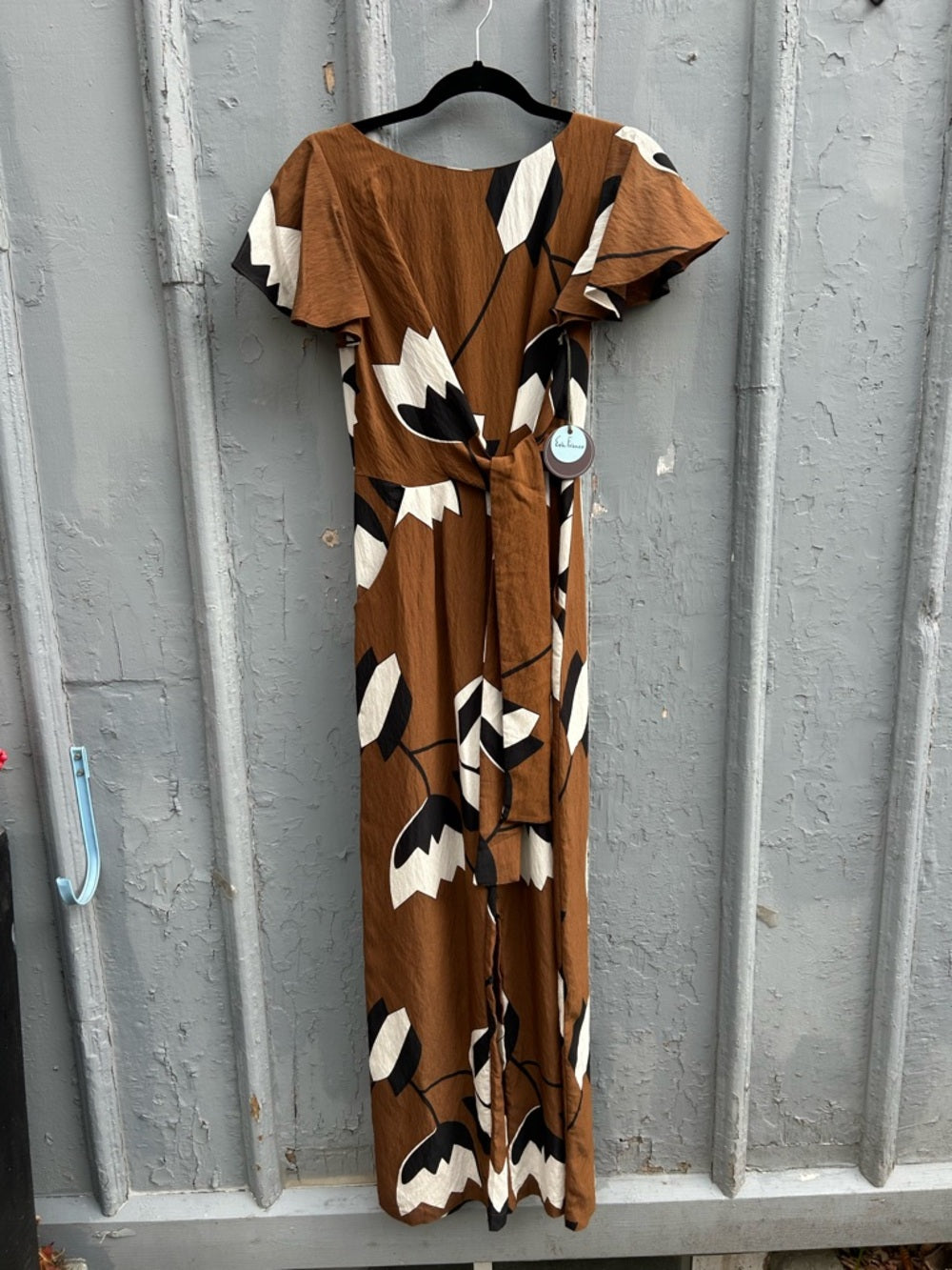 Anthropologie Eva Franco Brown Miranda Jumpsuit, BNWT, size 2