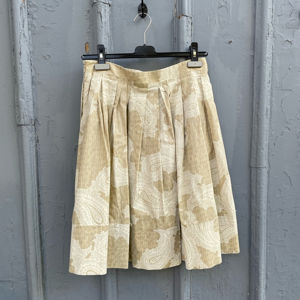 Holt Renfrew Cotton Paisley A Line skirt, size 6