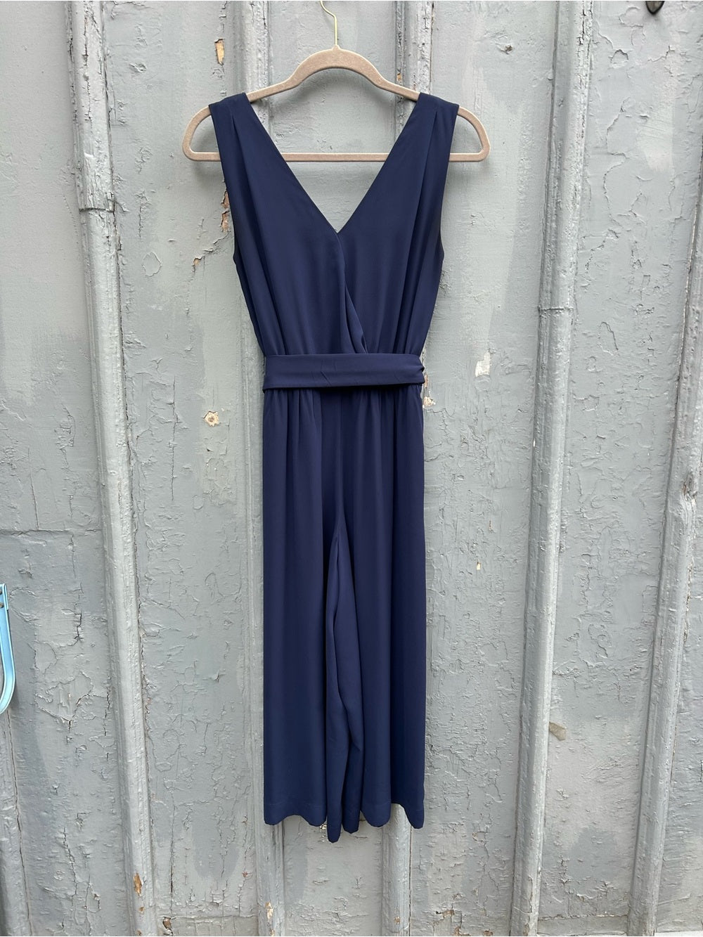 Babaton Navy Maximillian Crisscross Jumpsuit, size XS