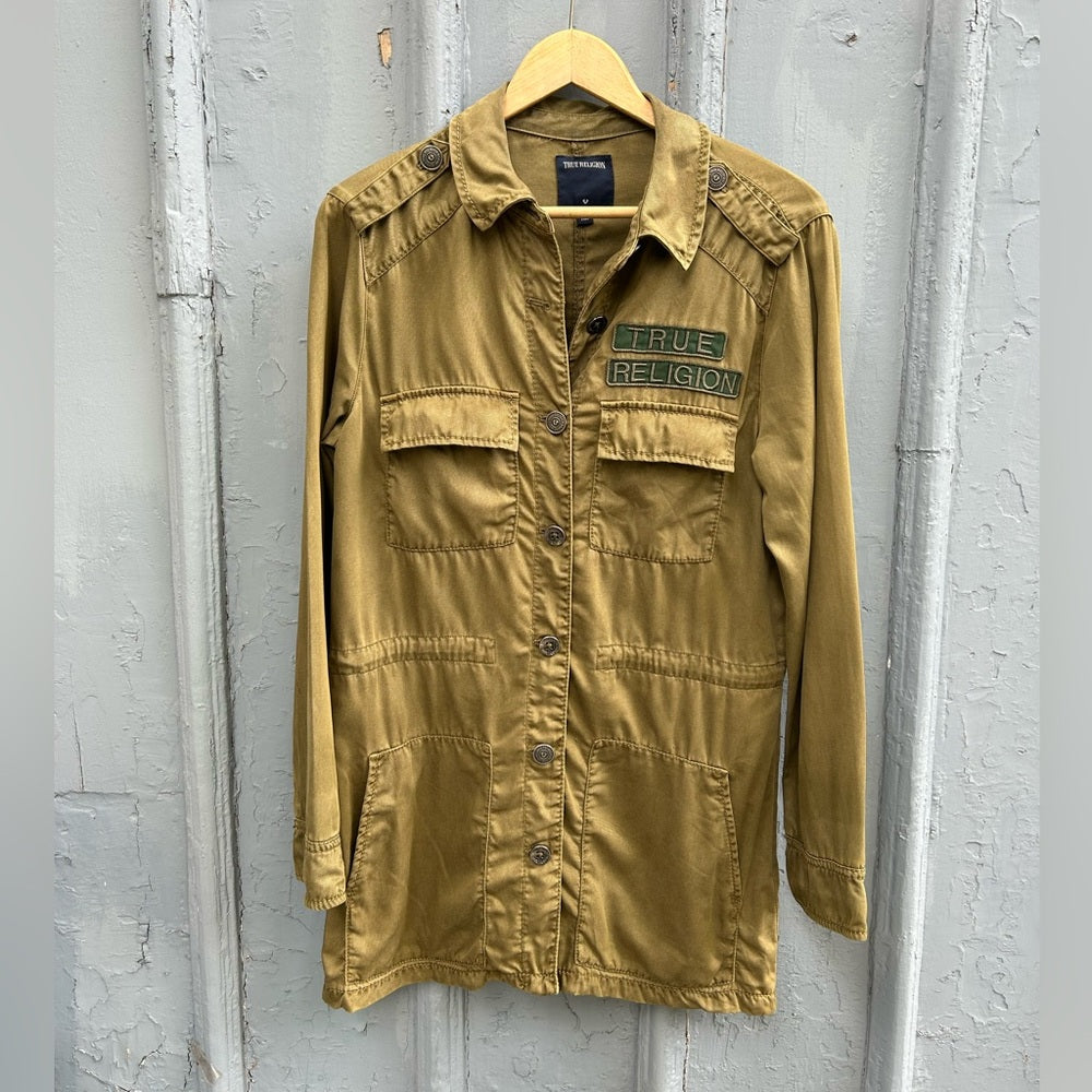 True Religion Khaki Military Jacket, size M