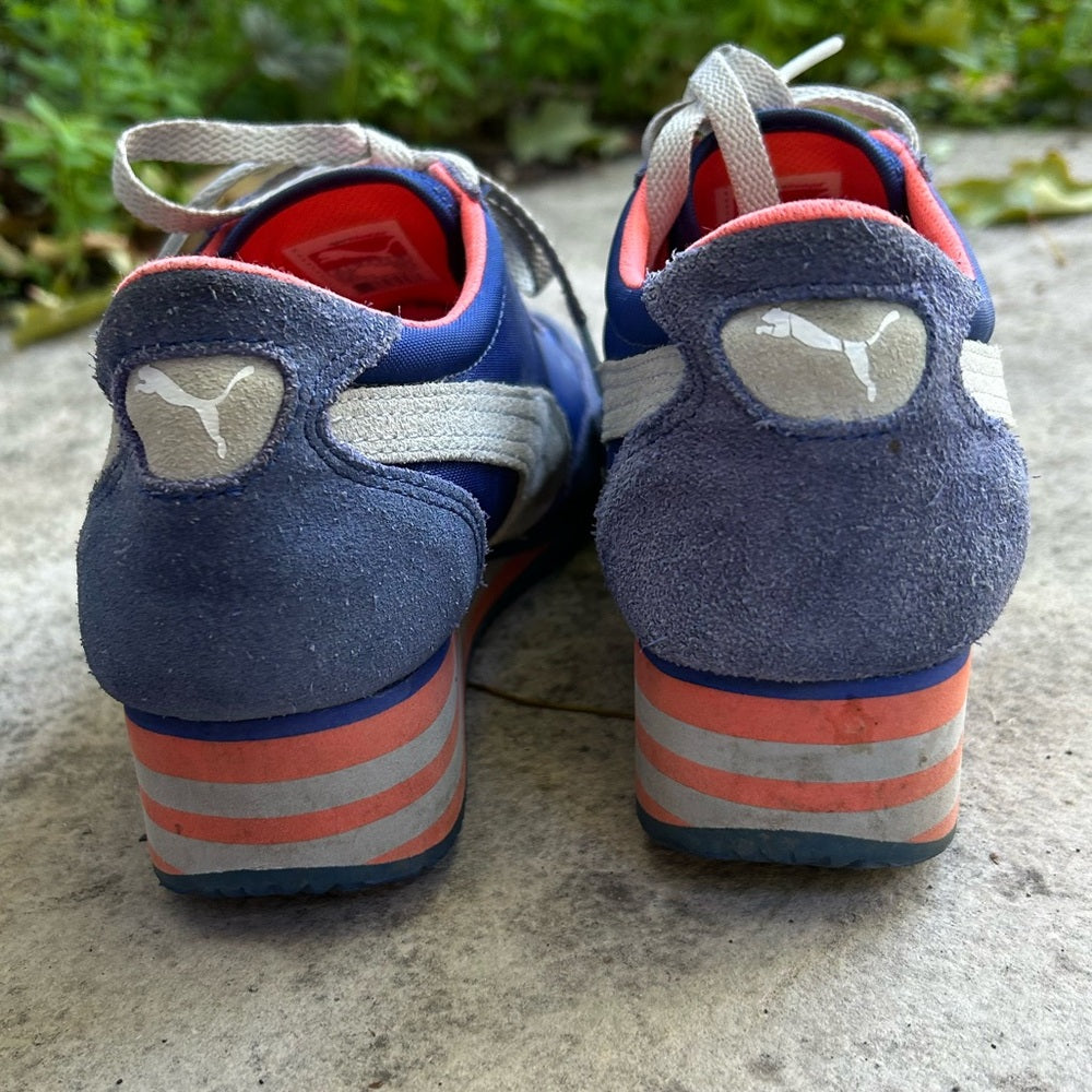 Puma Classic Wedge Carolina Stripe, size 9